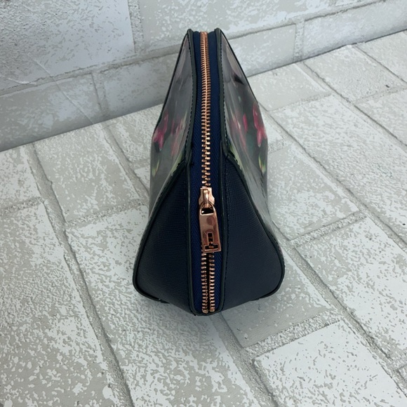 Ted Baker Navy Floral Cosmetic Bag - Picture 2 of 10